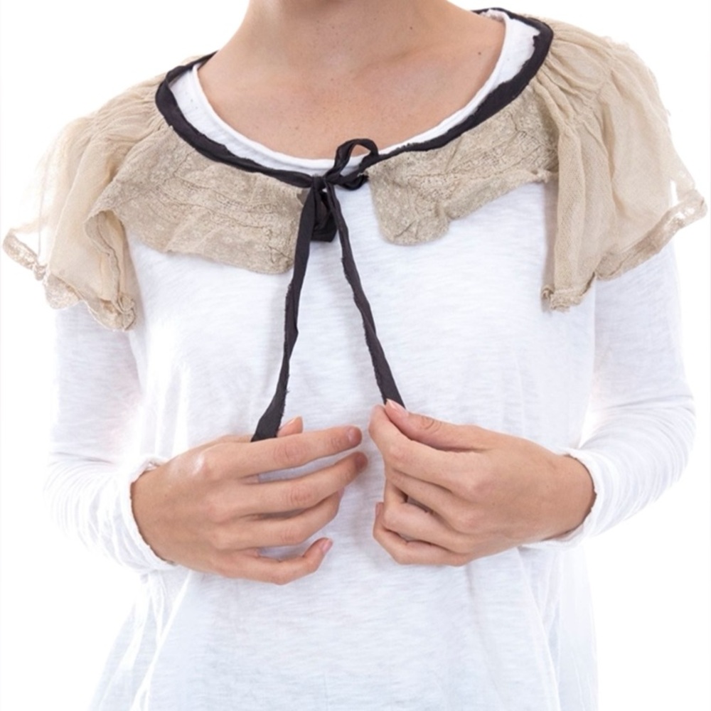 MAGNOLIA PEARL Devan Shoulder Drape Jabot NWT